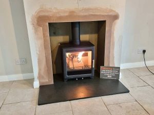 Log burner installation in Cannington, Bridgwater.